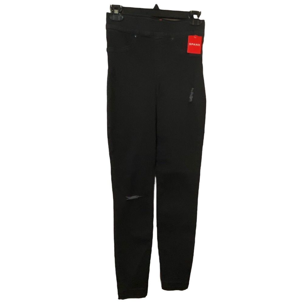 Spanx 20213R Vintage Black Distressed Ankle Jean Leggings Size XS NWT $128